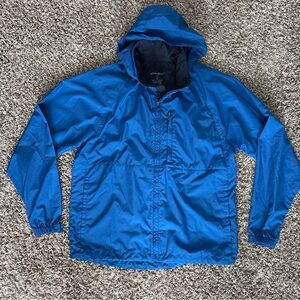 Eddie Bauer Small Expedition Outfitter Full Zip Windbreaker Jacket Hood Vented
